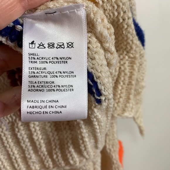 Pilcro Anthropologie Cropped Striped Cardigan Sweater Open Knit - Picture 9 of 9